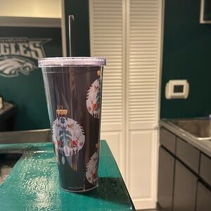 Vera Bradley Black Tumbler with Floral Dreamcatcher Accents